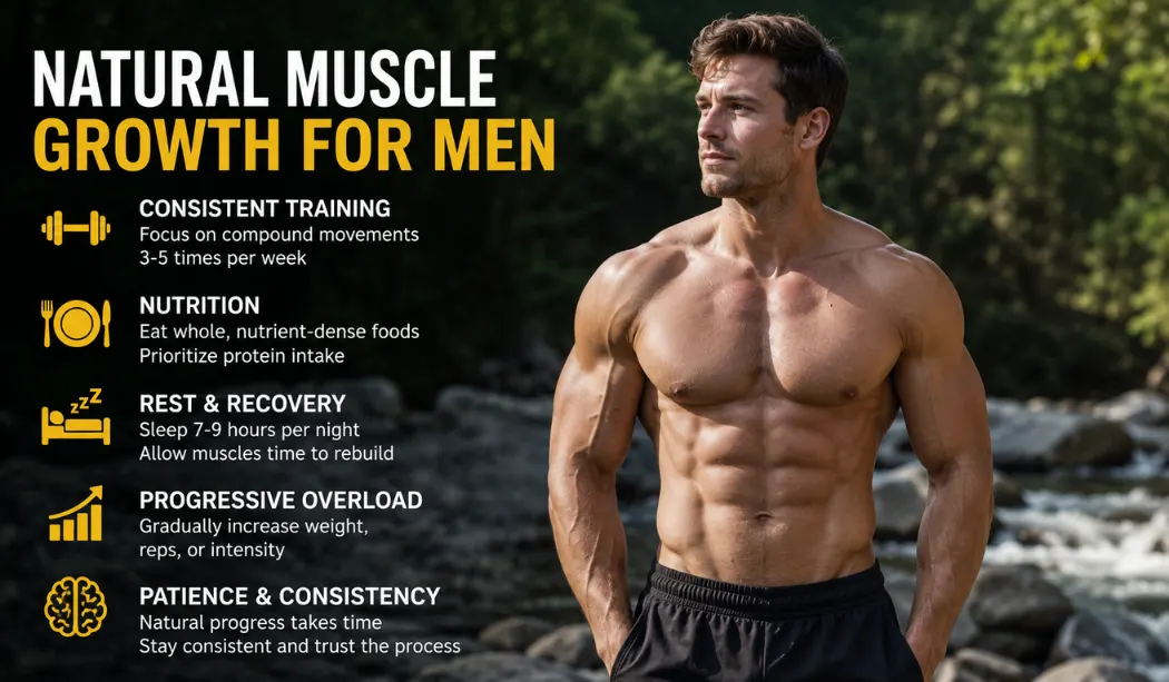 Natural Muscle Growth For Men: 10 Top Tips